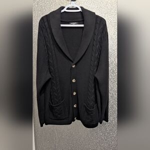 Earnest Sewn Charcoal Cable Knit Cardigan